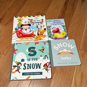 Set of 4 Christmas and Winter Baby Books